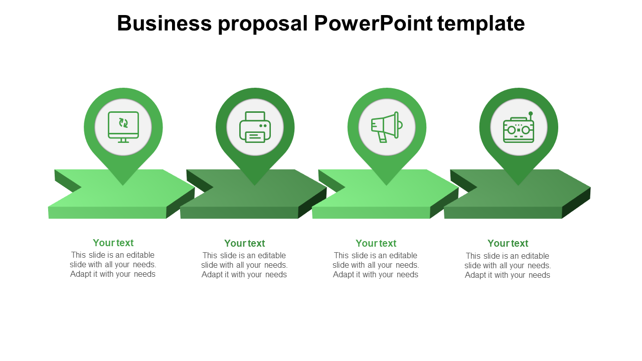 business proposal powerpoint template-green